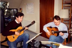 mit Bruce Banister, 1990